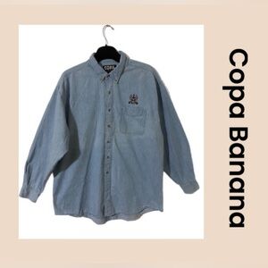 Vintage Men’s New Orleans Denim Button Down Shirt Size XXL